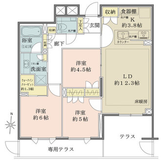 ザ・パークハウス小日向の間取図