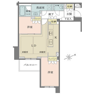 プラウド駒込ディアージュの間取図