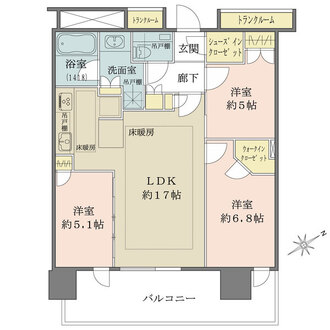 ワテラス・タワーレジデンスの間取図