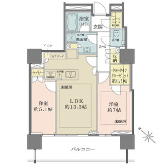 パークコート千代田駿河台ヒルトップレジデンスの間取図