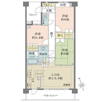 藤和シティホームズ駒込古河庭園の間取図
