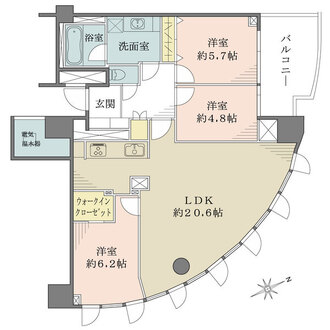 東高西ヶ原ペアシティの間取図
