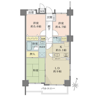 ヴェラハイツ本郷の間取図