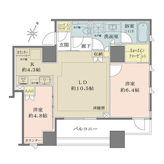 アトラス文京小石川の間取図