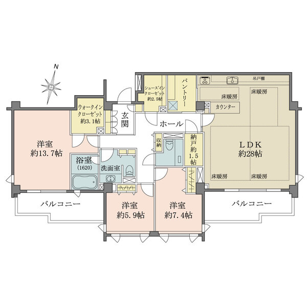 代々木公園パーク・マンションの間取図