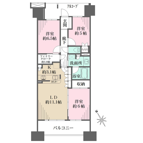 リバーフェイスの間取図