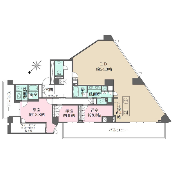 グランドメゾン代官山ＴＨＥ ＰＡＲＫの間取図