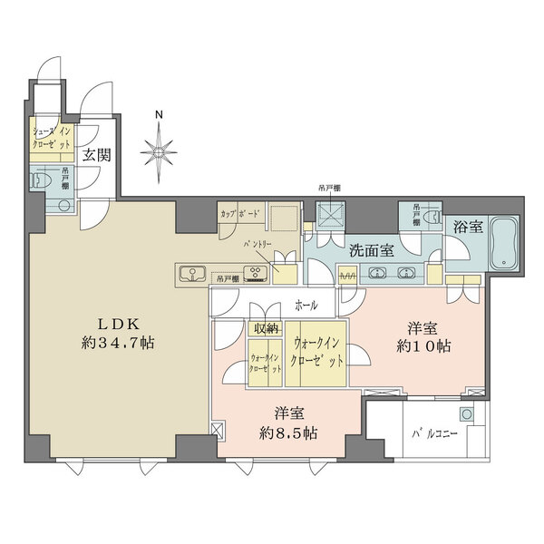 三田ガーデンヒルズ パークマンション棟の間取図