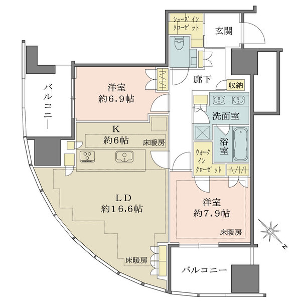 麻布台ヒルズレジデンスBの間取図