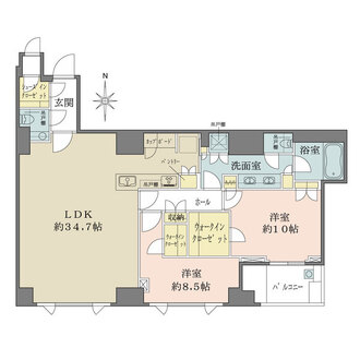 三田ガーデンヒルズ パークマンション棟の間取図