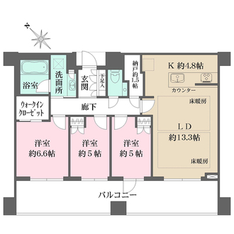 プラウド赤坂の間取図