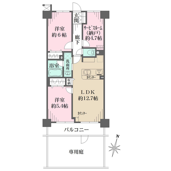 ダイアパレス溝の口・東の間取図