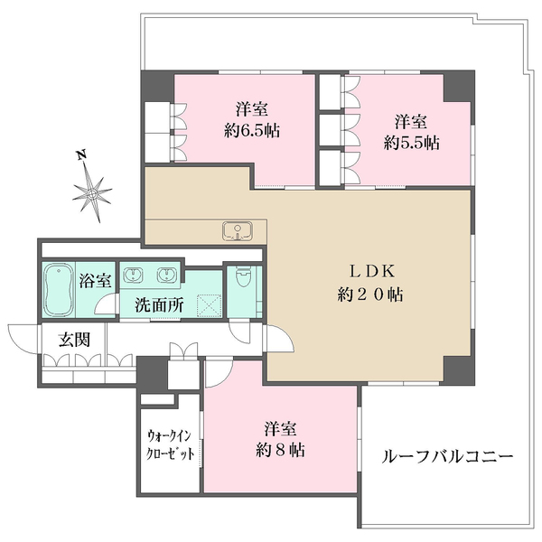 パレール川崎の間取図