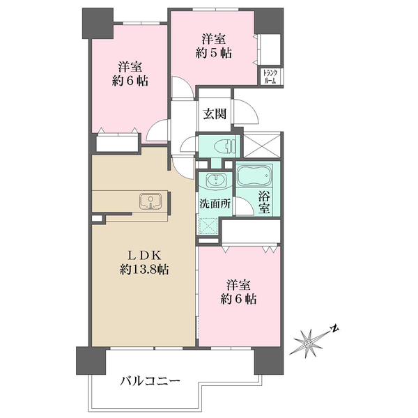 オーチャードプラザの間取図