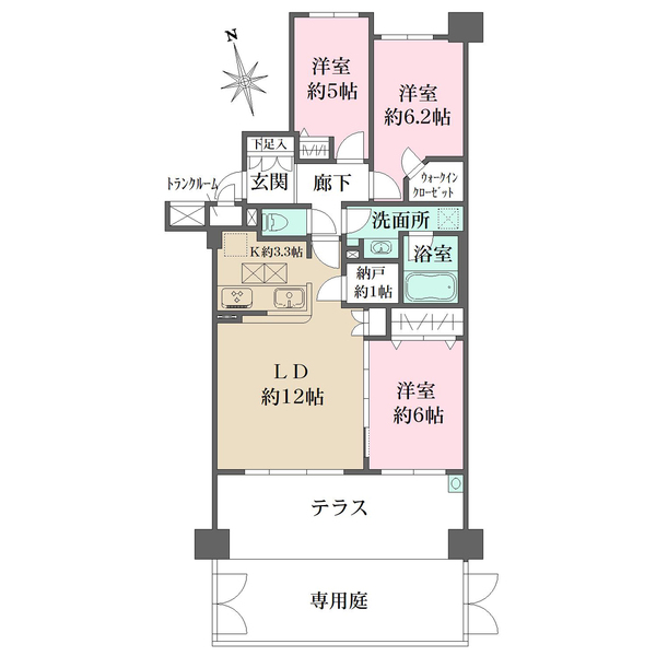 ディアパークス　グランサウスコートの間取図