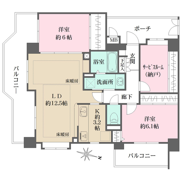 クレッセント新丸子IVの間取図