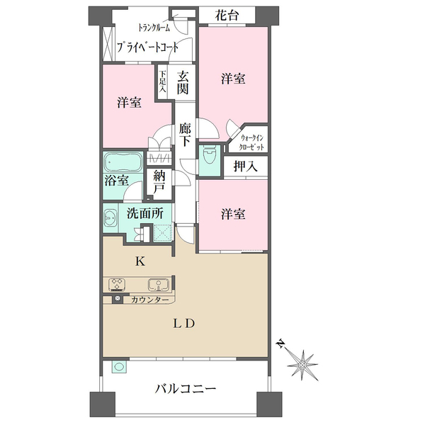 プラウド元住吉の間取図