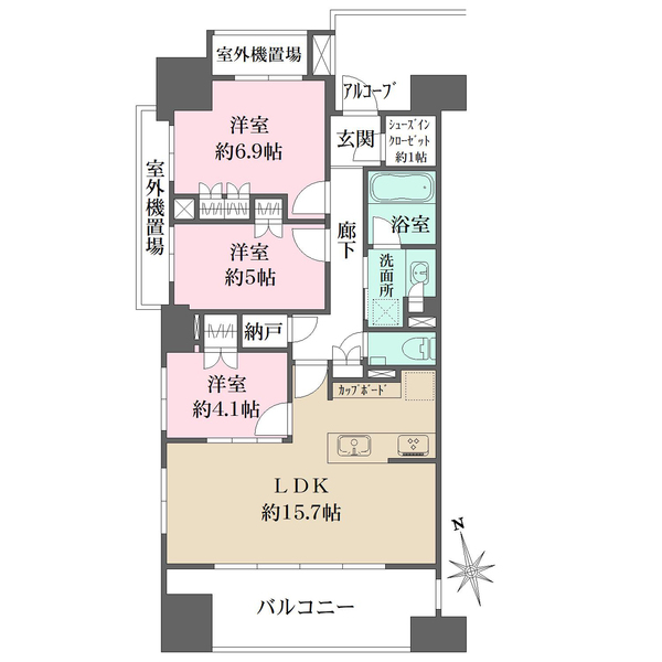 カワサキ・ミッドマークタワーの間取図