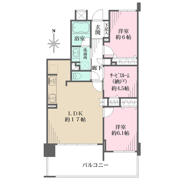 レクセルガーデン川崎殿町の間取図