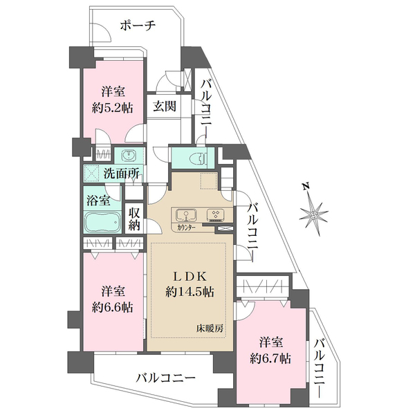クレアホームズ小杉の間取図