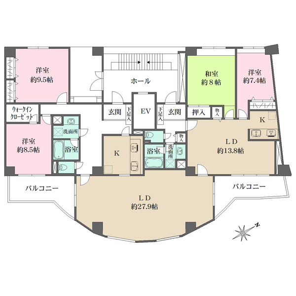 みはらしの家A棟の間取図