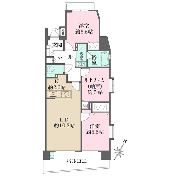 リブゼディライトステージの間取図