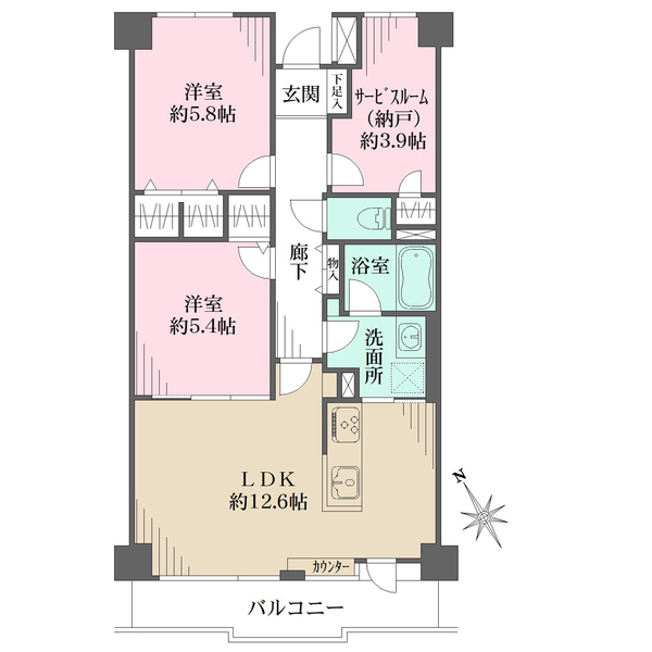 ライオンズガーデン川崎の間取図