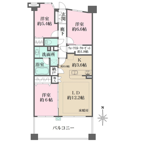 BELISTA溝の口の間取図