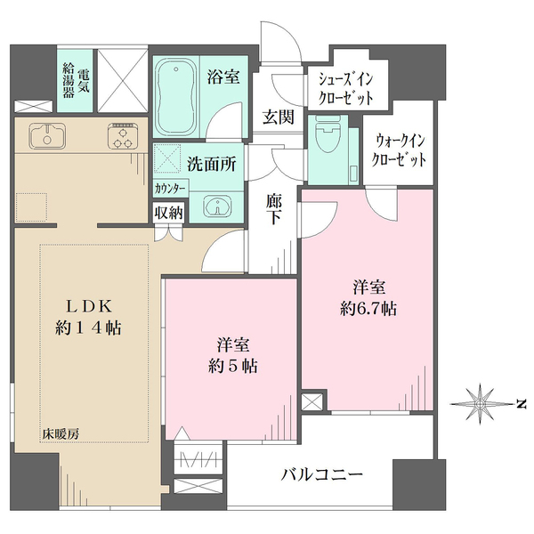 サンクタス川崎タワーの間取図