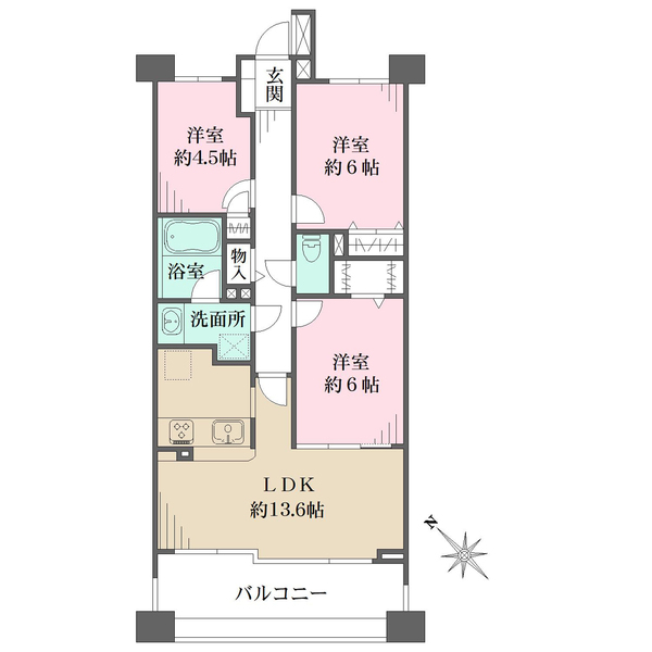 武蔵中原ガーデンハウスの間取図