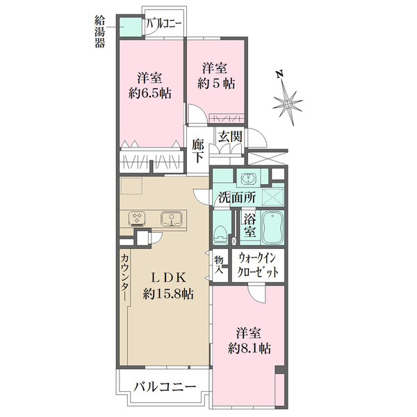 新川崎グランドハイツの間取図