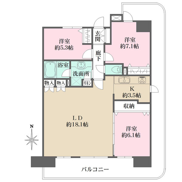 フェアロージュ・ガーデンズ川崎の間取図