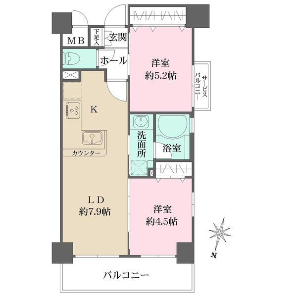 ベルジェンド武蔵中原の間取図