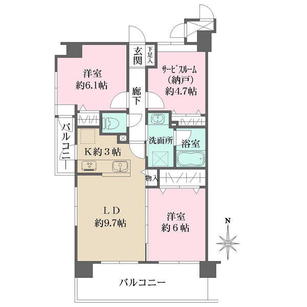 ライオンズマンション武蔵小杉東の間取図