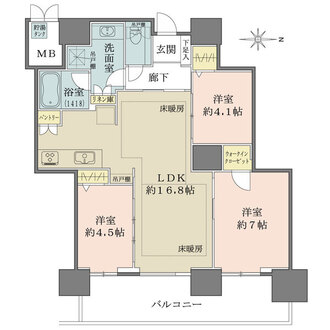 パークシティ武蔵小杉ステーションフォレストタワーの間取図