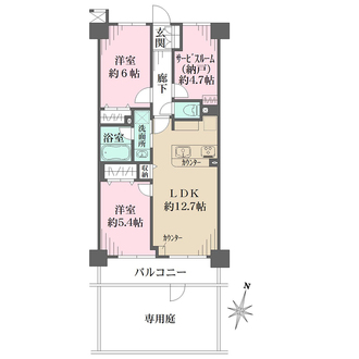 ダイアパレス溝の口・東の間取図
