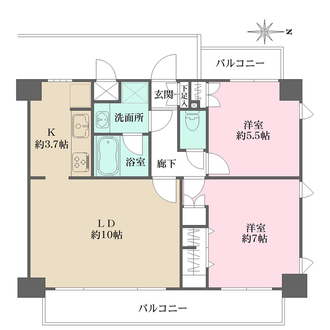 藤和シティコープ新丸子IIの間取図
