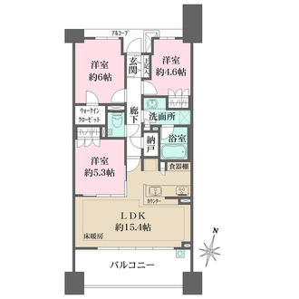 ザ・パークハウス新川崎の間取図