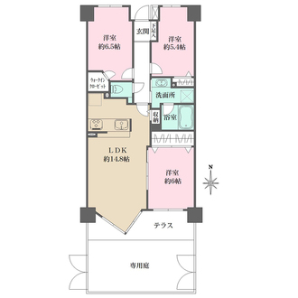 藤和シティホームズ綱島WESTの間取図
