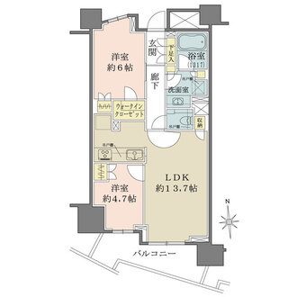プラウド高田馬場の間取図