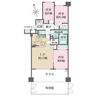 ディアパークス　グランサウスコートの間取図