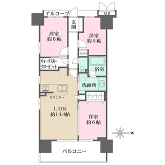 レジデンシャルスクエアの間取図
