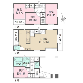 1号棟の間取図