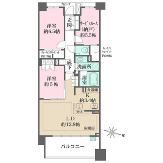 ザ・パークハウス新川崎の間取図