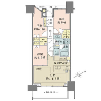 ザ・ガーデンズ西葛西の間取図