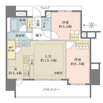 ザ・パークハウス川崎の間取図