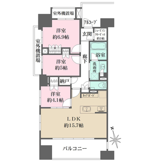 カワサキ・ミッドマークタワーの間取図