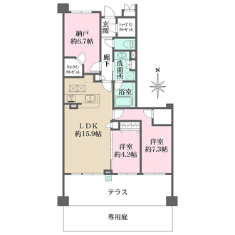 パークハウス武蔵新城ソレイユテラスの間取図
