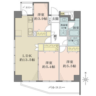 新丸子パークホームズの間取図