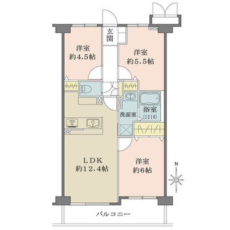 クリオ武蔵中原壱番館の間取図